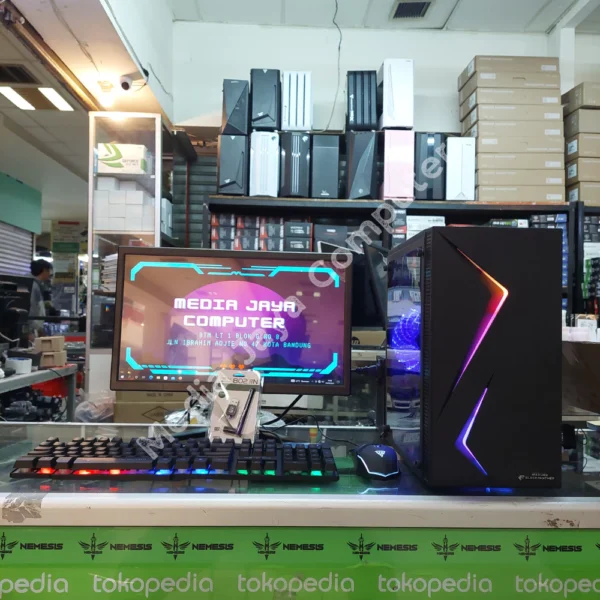 PC Gaming Full Set AMD Ryzen 5 5600G Ram 16GB SSD/HDD Monitor 24 Inch - Gambar 6