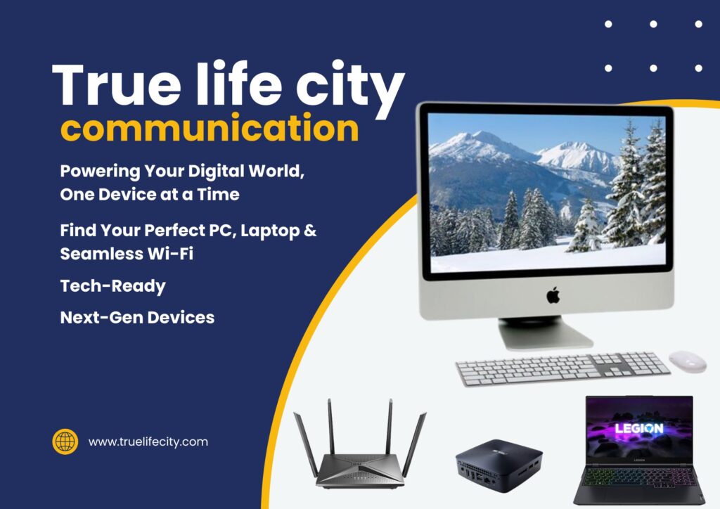 Blue and White Simple Online Course Double Sided Poster Landscape